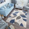 Moderní kusový koberec AVENTURA EC99B Listy stromu šedý tmavě modrý9