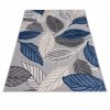 Moderní kusový koberec AVENTURA EC99B Listy stromu šedý  tmavě modrý
