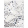 Moderní kusový koberec PORTLAND R216B Mramor Abstraktní šedý modrý