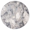 Kulatý koberec PORTLAND R216C Mramor Kámen šedý hnědý