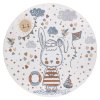 Kulatý dětský koberec BONO 8441 Králíček Námořník Lodička krémový modrý