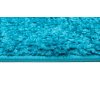 Koberec Běhoun Shaggy DELHI 7388A Jednobarevný tyrkysový modrý