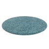 Kulatý koberec jednobarevný SOFFI shaggy 5cm modrý2