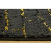 Moderní kusový koberec FESTIVAL 2642A Pařez stromu černý žlutý