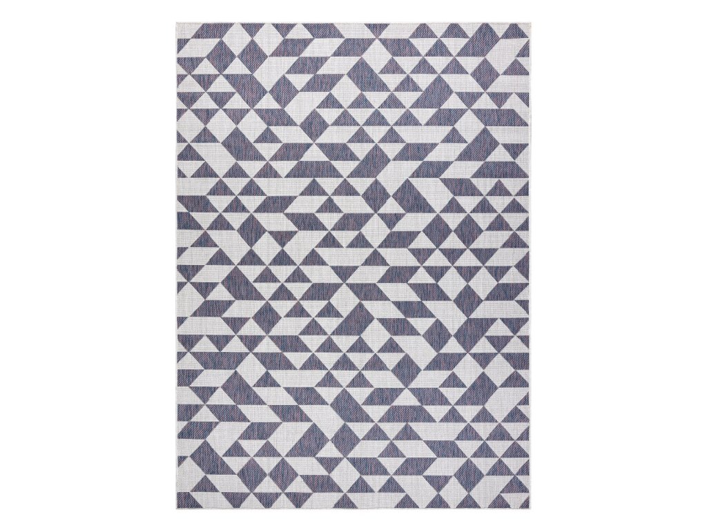 Kusový koberec Sion Sisal Triangles 22373 ecru/blue-pink – na ven i na doma