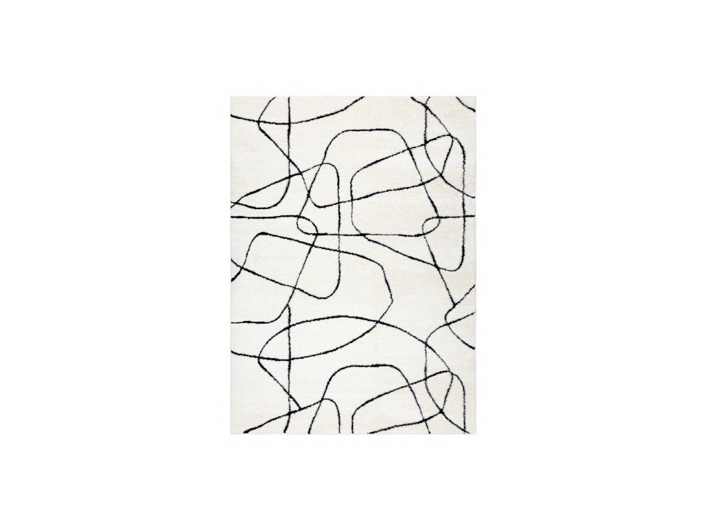 Kusový koberec Mode 8522 abstract cream/black
