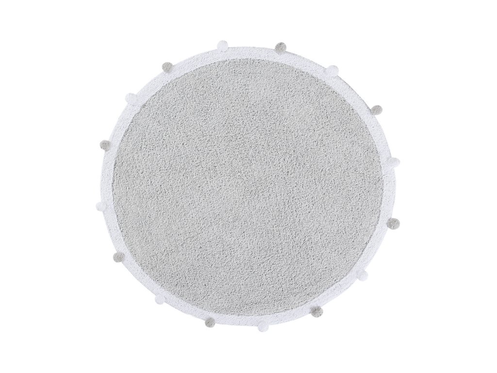 Pro zvířata: Pratelný koberec Bubbly Light Grey kruh (Typ 120x120 (průměr) kruh)