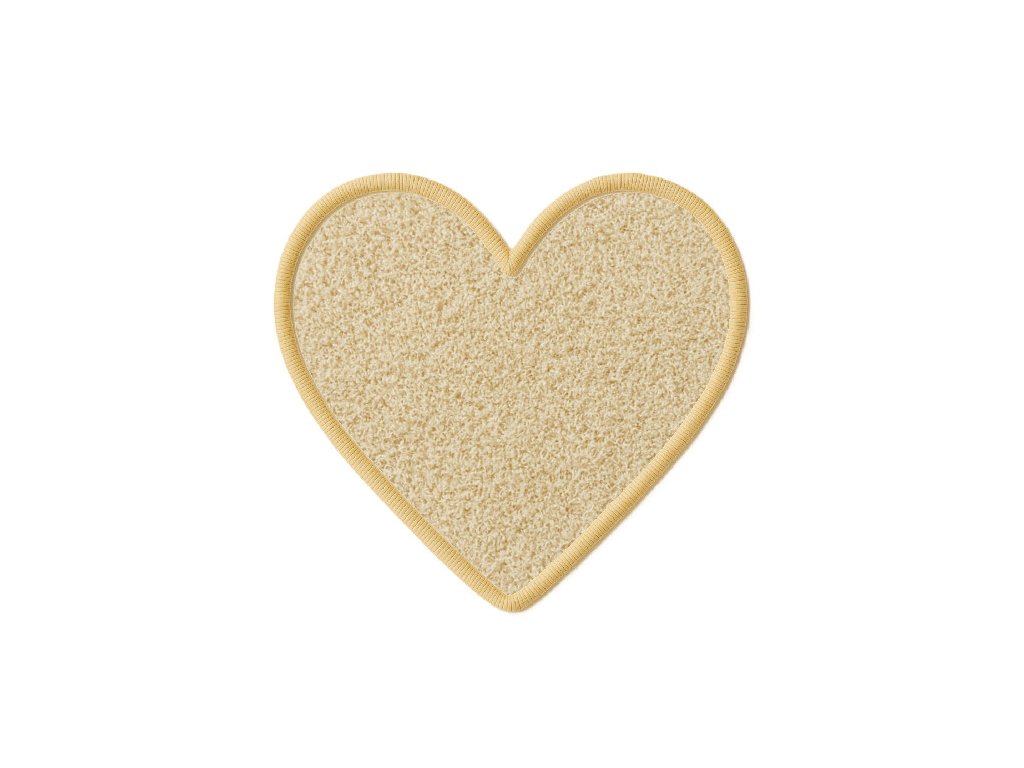 Kusový koberec Color shaggy béžový srdce (Typ 120x120)