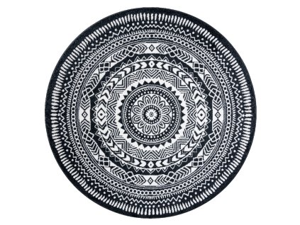 Moderní kusový koberec Napkin black kruhčerná | černá
