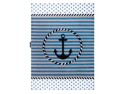 Dětský kusový koberec Petit Marine anchor sea bluemodrá | modrá