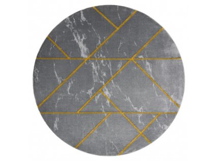 Moderní kusový koberec Emerald geometric 1012 grey and gold kruhšedá | šedá