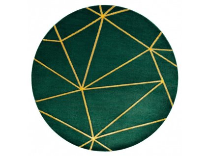 Moderní kusový koberec Emerald 1013 green and gold kruhzelená | zelená