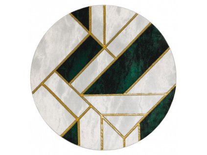 Moderní kusový koberec Emerald 1015 green and gold kruhvícebarevná | vícebarevná
