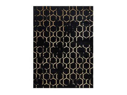 Moderní kusový koberec Gloss BB407C C72 86 black/goldčerná | černá
