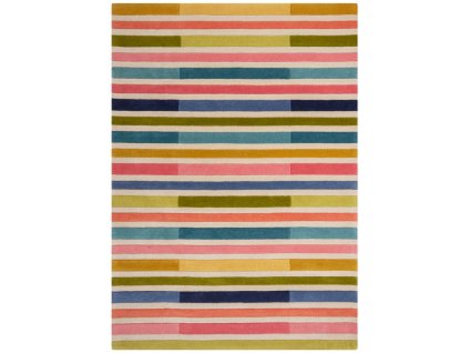Moderní Ručně všívaný kusový koberec Illusion Piano Pink/Multi | vícebarevná
