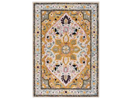 Klasický kusový koberec Wool Loop Dahlia Yellow/Multi | žlutá