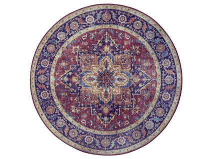 Klasický kusový koberec Asmar 104000 Plum/Red kruh | červená