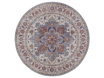 Klasický kusový koberec Asmar 104002 Cyan/Blue kruh | modrá