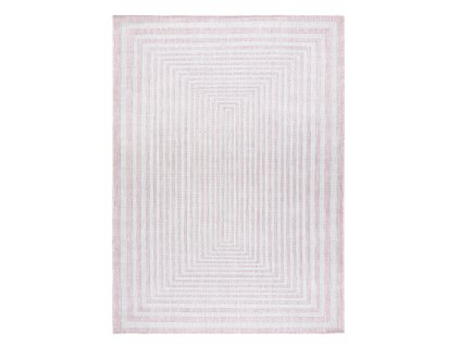 Kusový koberec Sion Sisal Labirinth 22376 pink/ecru – na ven i na doma