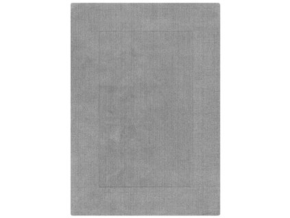 Kusový ručně tkaný koberec Tuscany Textured Wool Border Grey Marl