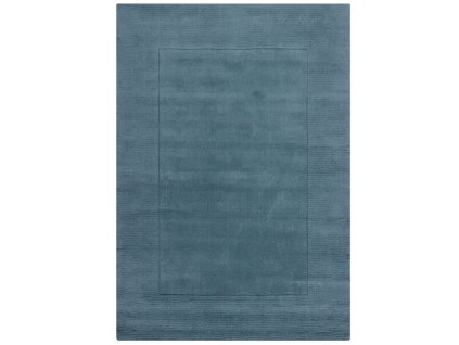 Kusový ručně tkaný koberec Tuscany Textured Wool Border Blue