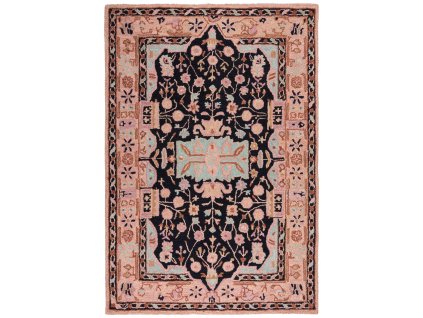 Kusový koberec Wool Loop Blossom Pink/Black