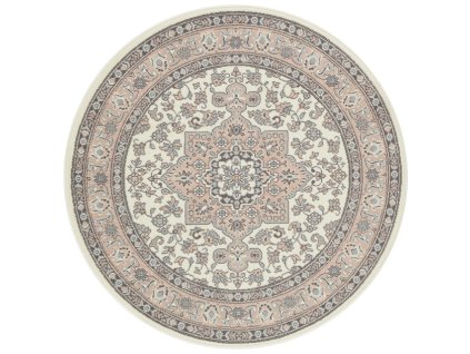Kusový koberec Mirkan 104443 Cream/Rose kruh (Typ 160x160 (průměr) kruh)