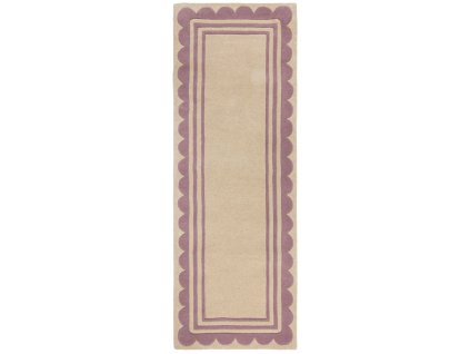 Ručně všívaný běhoun Lois Scallop Purple (Typ 80x230)