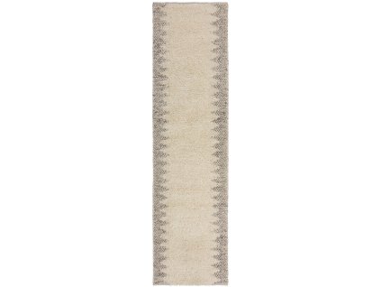 Ručně tkaný běhoun Minerals Border Natural (Typ 60x230)