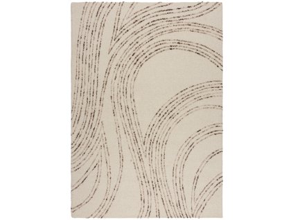 Kusový koberec Memphis Abstract Swirl Natural/Brown (Typ 120x170)