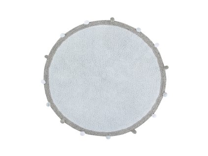 Přírodní koberec, ručně tkaný Bubbly Soft Blue (Typ 120x120 (průměr) kruh)