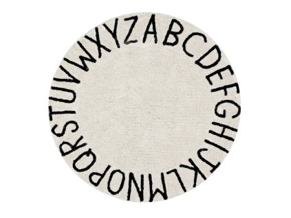 Přírodní koberec, ručně tkaný Round ABC Natural-Black (Typ 150x150 (průměr) kruh)