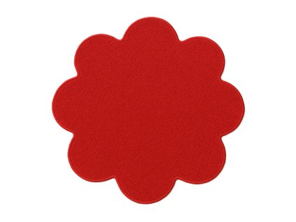 Kusový koberec Eton červený květina (Typ 120x120 kytka)