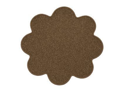 Kusový koberec Eton hnědý květina (Typ 120x120 kytka)