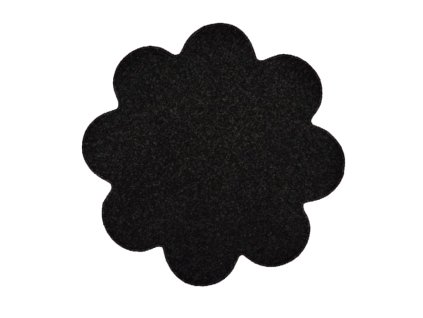 Kusový koberec Eton černý květina (Typ 120x120 kytka)