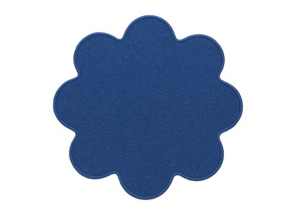 Kusový koberec Eton modrý květina (Typ 120x120 kytka)
