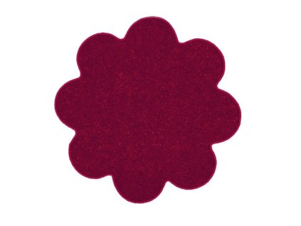 Kusový koberec Eton vínově červený květina (Typ 120x120 kytka)