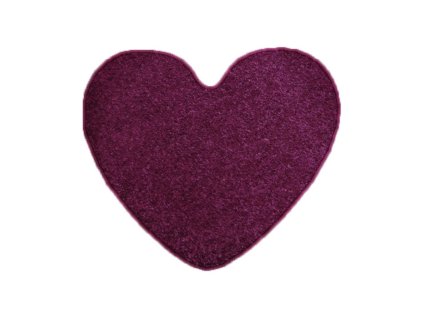 Kusový koberec Eton fialový srdce (Typ 100x120 srdce)