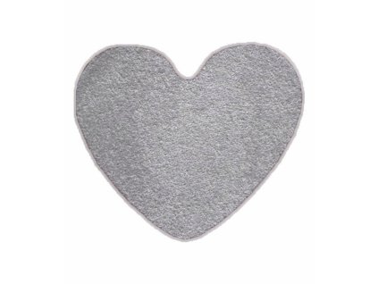 Kusový koberec Eton šedý srdce (Typ 100x120 srdce)