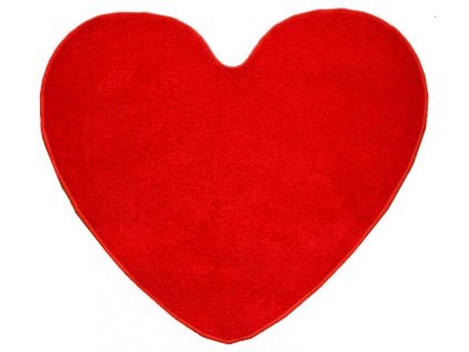 Kusový koberec Eton červený srdce (Typ 100x120 srdce)