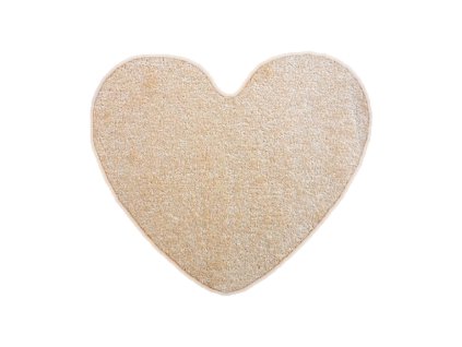 Kusový koberec Eton béžový srdce (Typ 100x120 srdce)