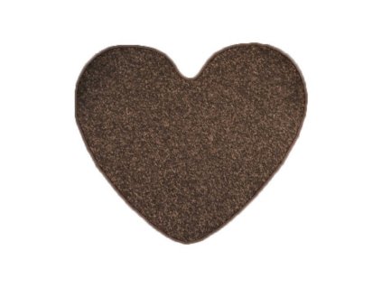 Kusový koberec Eton hnědý srdce (Typ 100x120 srdce)