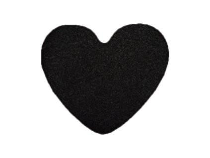 Kusový koberec Eton černý srdce (Typ 100x120 srdce)
