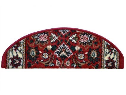 Nášlapy na schody Practica červený půlkruh, samolepící (Velikost nášlapu 24x65 půlkruh (rozměr včetně ohybu))