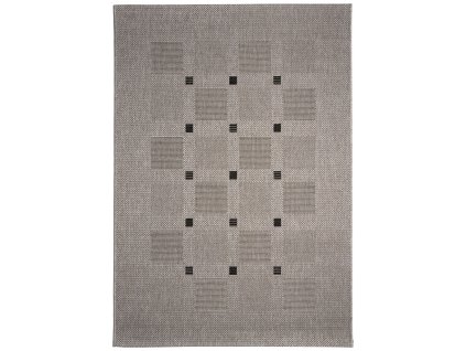 Kusový koberec FLOORLUX Silver/Black 20079 – na ven i na doma (Typ 80x150)