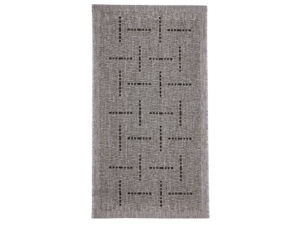 Kusový koberec FLOORLUX Silver/Black 20008 – na ven i na doma (Typ 80x150)