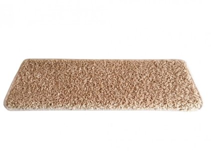 Nášlapy na schody Color shaggy béžový obdélník, samolepící (Velikost nášlapu 24x65 obdélník (rozměr včetně ohybu))