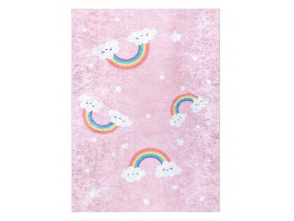 Dětský kusový koberec Junior 52063.802 Rainbow pink (Typ 80x150)