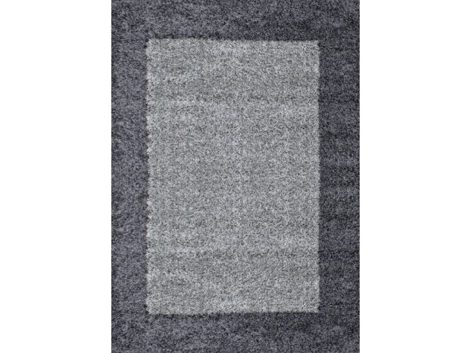 Chlupatý kusový koberec Life Shaggy 1503 šedý