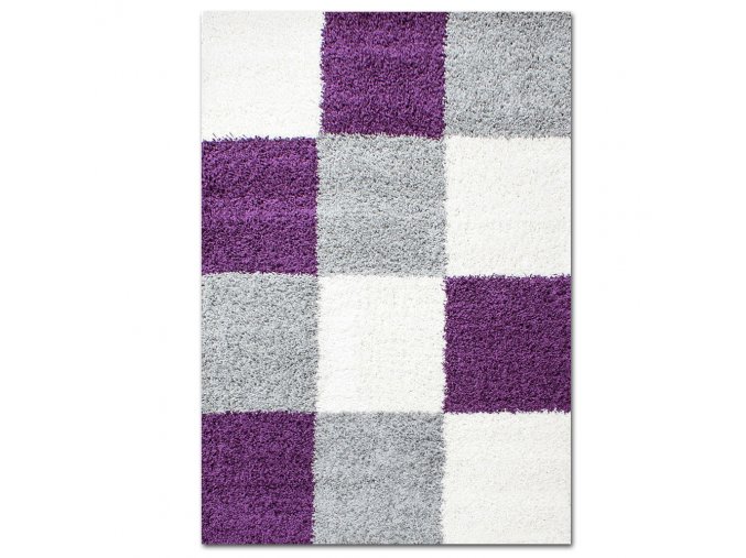 Chlupatý kusový koberec Life Shaggy 1501 fialový (Typ 80x250 cm)